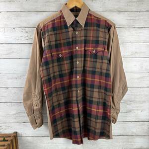 VTG Panhandle Slim Western Mens 16-34 Long Sleeve Western Shirt Brown 海外 即決