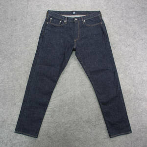 Gap Jeans Men's 34x32 Blue Raw Denim Selvedge Edge Slim Straight Leg Jeans 海外 即決