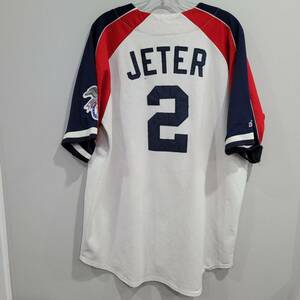 Rare Vintage Majestic New York Yankees Derek Jeter 2 Alternate Jersey Mens XL 海外 即決