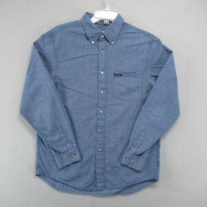 Vtg Calvin Klein Shirt Men L Blue Checkered Long Sleeve Button Hong Kong Made * 海外 即決
