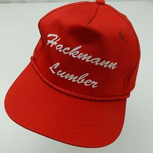 Hackmann Lumber Ball Cap Hat Red Snapback Baseball Adult 海外 即決