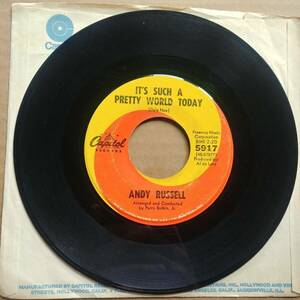 ANDY RUSSELL It's Such A Pretty World Today 45 7" POP BALLAD Record バイナル 1967 海外 即決
