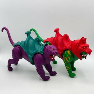 Masters of the Universe Lotbof 2 Battle Cats MOTU With Armor Purple Green 2019 海外 即決