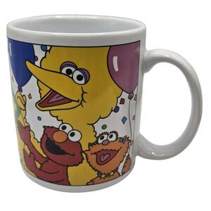 Sesame Street Coffee Cup Mug 25 Years Jim Henson Big Bird Elmo Cookie Monster 海外 即決