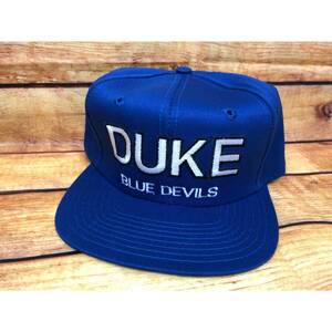 NOS Vintage Duke University Blue Devils Royal Snapback Hat Cap Collegiate (b10) 海外 即決