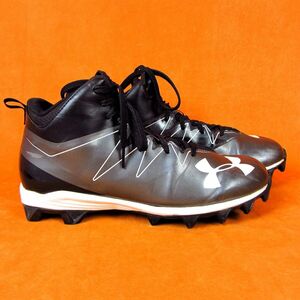 アンダーアーマー Men's ブラック & White Baseball Cleats 1269733-001 Size 9 Light Use 海外 即決