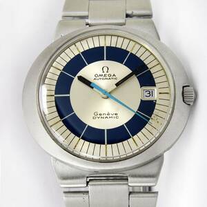 1969s Omega Geneve Dynamic Original Silver Dial Mens Vintage Steel Watch 166.039 海外 即決