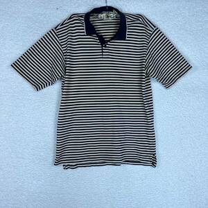 Eddie Bauer Polo T shirt mens size Small Striped regular fit striped Vintage 海外 即決