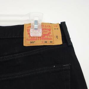 Levi's Mens 501 0660 Black Work Button Fly Straight Leg Denim Jeans Size 36 x 30 海外 即決