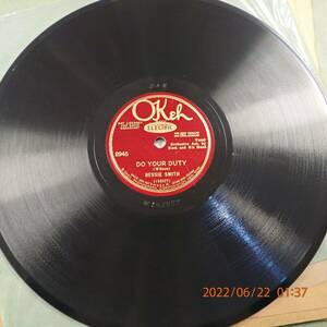 10" E+ N- 78 Bessie Smith Okeh 8945 Do Your Duty / アイム ダウン In The Dumps 海外 即決