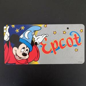 Sorcerer Mickey Walt Disney World Epcot Plastic License Plate RARE! 海外 即決