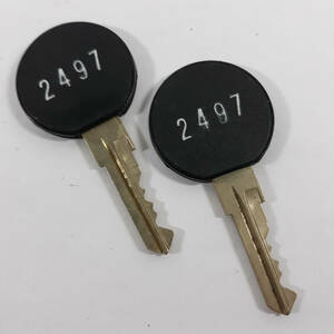 (2) Vintage Old Room Keys Hotel Motel Key # 2497 Black Duplicates 海外 即決