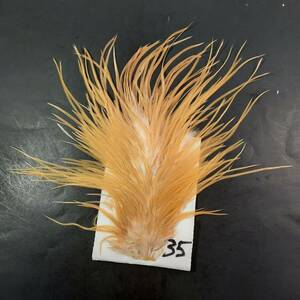 Light Ginger Rooster Saddle Hackle Long Thin Dry Fly Tying Feathers #35 海外 即決