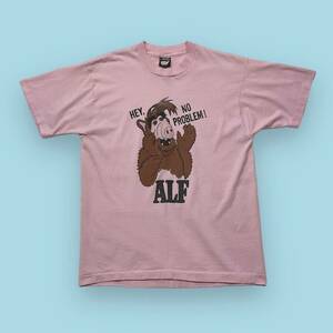 Vintage ALF No Problem TV Show Promo T-Shirt Mens L Single Stitch 80s 90s VTG 海外 即決