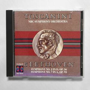 Arturo Toscanini Beethoven Symphony Nos. 2 & 7 CD RCA NBC 1986 NO IFPI 海外 即決