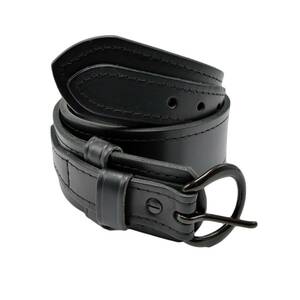 Perfect Fit Ranger Belt Police Duty Black Leather Size 34 Black Buckle 海外 即決