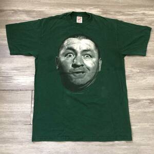 Vintage Three 3 Stooges 90s Oneita USA Single Stitch Curly Howard T Shirt Sz L 海外 即決