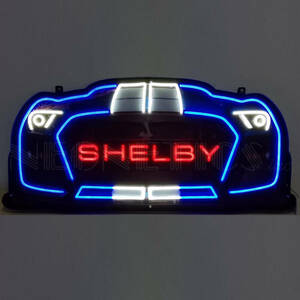 Ford Shelby Flex LED 40" Neon sign steel Case Mustang Cobra GT500 Garage GT 500 海外 即決