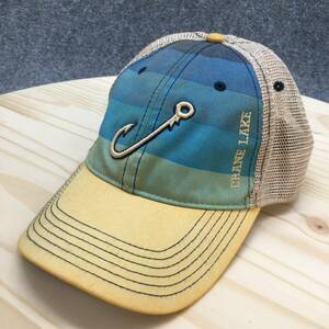 Crane Lake Trucker Hat Mens Blue Yellow One Size Adjustable Curved Brim Legacy 海外 即決