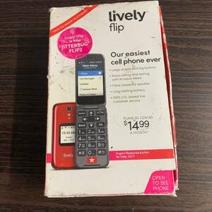 Alcatel Jitterbug Flip 2 Lively Cell Phone 4053S Red 16GB NEW Open box 海外 即決