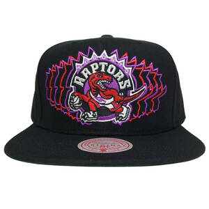 Mitchell & Ness Toronto Raptors Snapback Hat Echo Vibes Logo Black Cap NWT 海外 即決