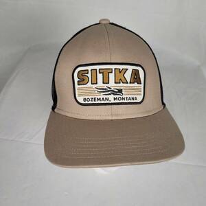 Sitka Gear Hat Cap Snapback Patch Logo Brown Trucker Mesh Bozeman Montana 海外 即決