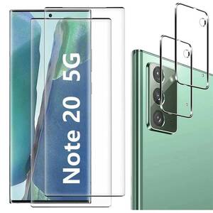 2+2Pack Tempered Glass For Galaxy Note 20 Screen and Camera Lens Protector 海外 即決