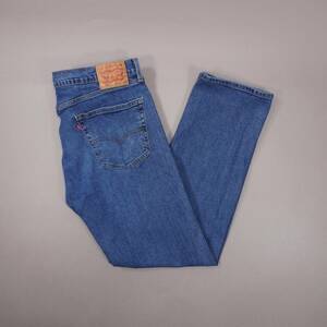 Levis 505 Regular Straight Mens 36X33 Medium Wash Cotton Stretch Lbl 36X34 海外 即決