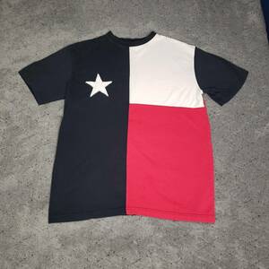 VTG Sun River Texas Flag Shirt Adult M Red White Blue Short Sleeve Texan Cowboy 海外 即決