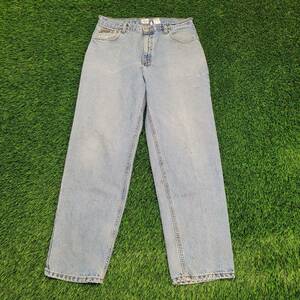 Vintage Calvin Klein Aged Jeans 31x29 (33x30) Faded Light Stonewash USA UNION 海外 即決