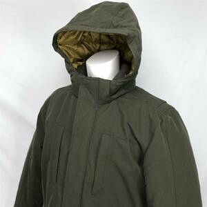 Eddie Bauer Quilt Lined Hip Length Parka Coat Mens Large Olive Zip Off Hood 海外 即決