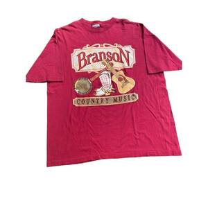 Vintage Branson Country Music Red T-shirt Size XL C1 海外 即決