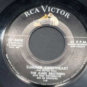 The Ames Brothers on RCA Victor 49 Shades of Green / サム〜調和 /mer Sweetheart 45 RPM 海外 即決