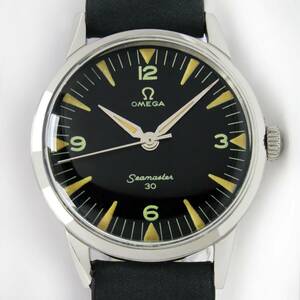 1962 Omega Seamaster 30 Winding Black Dial Men's Vintage Steel Watch 135.003 海外 即決