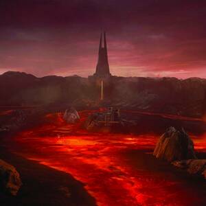 1/6th Scale STAR WARS Mustafar Vader Castle IKEA Detolf 15x15 Diorama Backdrop 海外 即決