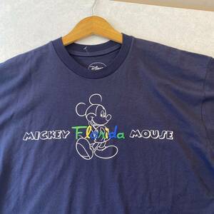 Disney Mickey Mouse Shirt Womens Extra Large Florida Blue Crew Neck Embroidered 海外 即決