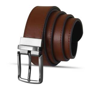 Handmade men's genuine leather belt, 1 .5 inches width. 海外 即決