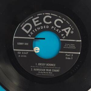 Lenny Dee Organ Solos w/A ビート / Dee-licious 45 バイナル Decca Records Part 3 Hi-Fi 海外 即決