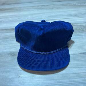 Vintage Corduroy AmaPro Hat Cap Rope Blank Adjustable Zipper Back Retro 90s 海外 即決