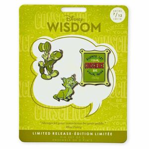 Disney Wisdom Collection July Jiminy Pin Set Limited Release 海外 即決