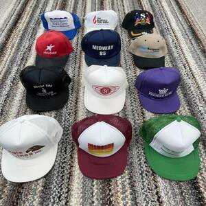 Vintage Hat Cap Lot Trucker Snap Back Strap Mesh 80s 90s Y2K Reseller Bundle V8 海外 即決