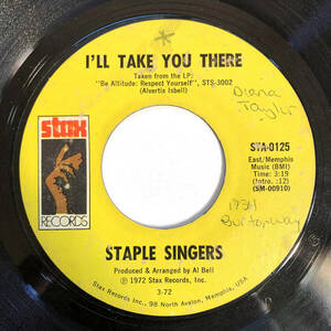 Staple Singers 45 I'll Take You There 1972 STAX Soul R&B Funk VG++ Vinyl Record 海外 即決