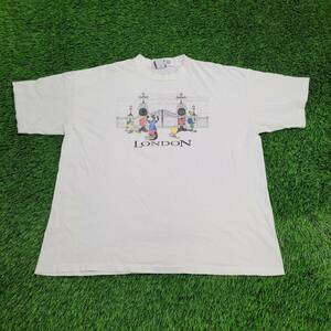 Vintage 90s Playful Cartoon Looney-Tunes Shirt 2LX-Short 25x27 White Distressed 海外 即決