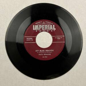 45 RPM Record Fats Domino My Blue Heaven/I'm In Love / Again Imperial 海外 即決