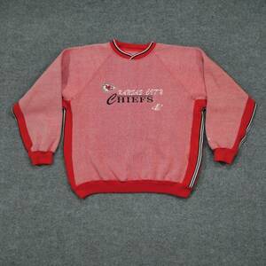 Vintage Kansas City Chiefs Sweatshirt Adult Large Red Logo Athletic Striped 90s 海外 即決