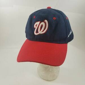 Washington Nationals Hat Cap Adjustable Hat Navy & Red Hat Strap Strapback Wool 海外 即決