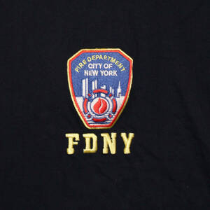 Vintage FDNY T Shirt Mens XL Extra Large Blue Embroidered Patch 海外 即決