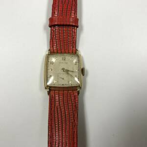 d054 Vintage Hamilton 747 17 Jewels 14k Gold Filled Men's Wrist Watch 海外 即決