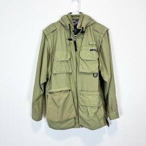 ExOfficio Jacket Convertible Vest Detachable Hood Sleeves Green Unisex Medium 海外 即決