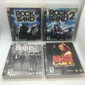Rock Band 1, 2, AC/DC, The Beatles Four Game Lot PS3 (Sony PlayStation 3) 海外 即決